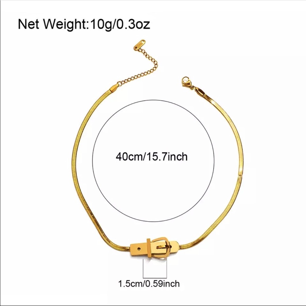 💙Trendy Gold Plated Chain Necklace - Picture 4 of 5